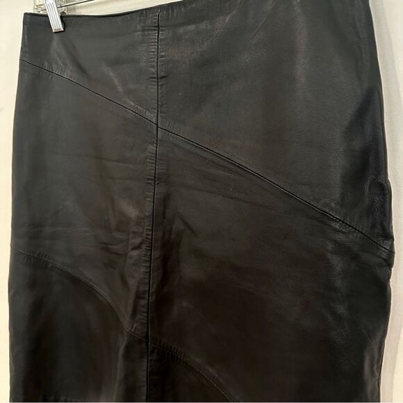 Style & Co Collection Leather Pencil Skirt Women's Size 8 Side Zip Lined - Picture 2 of 6